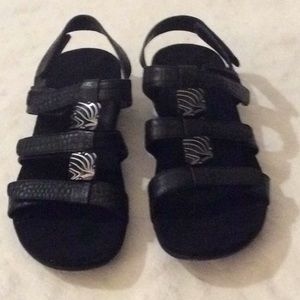 Vionic Shoes | Vionic Black Leather Velcro Straps Sandals 7m | Poshmark